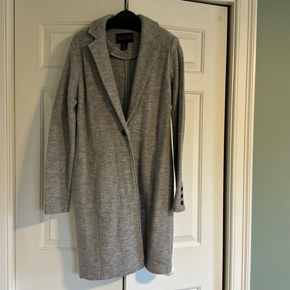 Rachel Zoe classic unlined wool one button coat